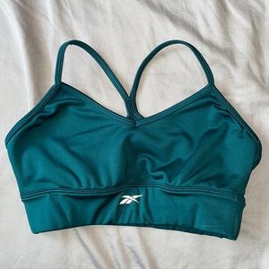 Reebok Forest Green Strappy Sports Bra